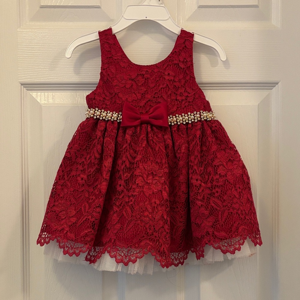 American Princess Red Lace Formal Dress